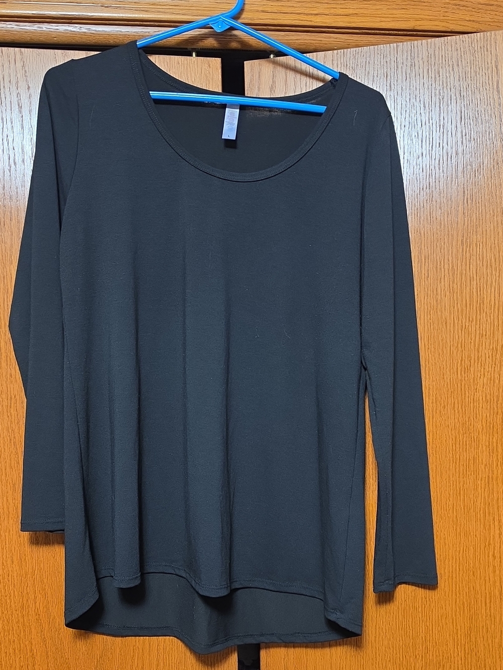 LuLaRoe Black Long Sleeve Scoop Neck Top